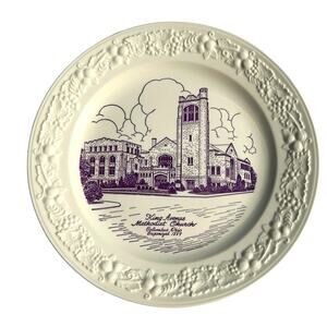 VTG Columbus Ohio Collector Plate King Avenue Methodist Church Homer Laughlin